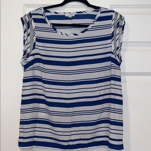 Charming Charlie blue stripped sleeveless top